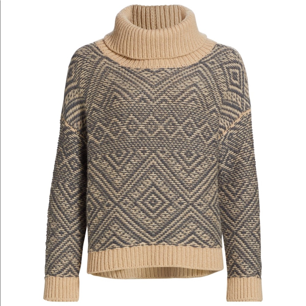 Fabiana Filippi Geometric Jacquard Cowlneck Sweater